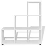 vidaXL Bibliotecă în trepte / Raft de expunere 107 cm Alb