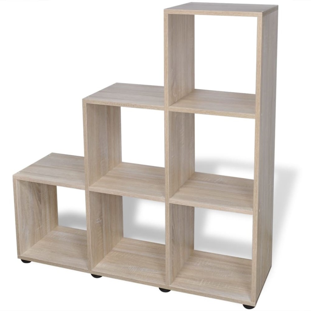 vidaXL Bibliotecă în trepte / Raft de expunere 107 cm Stejar