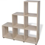 vidaXL Bibliotecă în trepte / Raft de expunere 107 cm Stejar