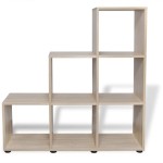 vidaXL Bibliotecă în trepte / Raft de expunere 107 cm Stejar