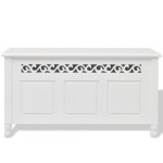 vidaXL Bancă de depozitare stil baroc, MDF, Alb vidaXL Bancă de depozitare stil baroc, MDF, Alb