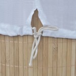 vidaXL Coș de rufe cilindric din bambus maro vidaXL Coș de rufe cilindric din bambus maro