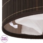 vidaXL Coș de rufe din bambus, maro închis, rotund vidaXL Coș de rufe din bambus, maro închis, rotund