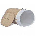 vidaXL Coș de rufe oval din bambus, natural vidaXL Coș de rufe oval din bambus, natural
