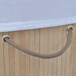 vidaXL Coș de rufe oval din bambus, natural vidaXL Coș de rufe oval din bambus, natural