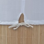 vidaXL Coș de rufe oval din bambus, natural vidaXL Coș de rufe oval din bambus, natural