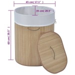 vidaXL Coș de rufe oval din bambus, natural vidaXL Coș de rufe oval din bambus, natural