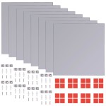 vidaXL Plăci oglindă fără margini 20,5 cm, 8 buc., sticlă vidaXL Plăci oglindă fără margini 20,5 cm, 8 buc., sticlă