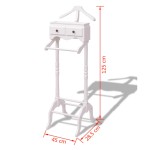 vidaXL Organizator îmbrăcăminte cu dulap din lemn, alb vidaXL Organizator îmbrăcăminte cu dulap din lemn, alb