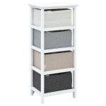 vidaXL Dulap de depozitare din lemn, 4 sertare