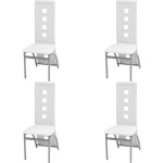 vidaXL Set masă cu scaune, 5 piese, alb vidaXL Set masă cu scaune, 5 piese, alb