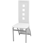 vidaXL Set masă cu scaune, 5 piese, alb vidaXL Set masă cu scaune, 5 piese, alb