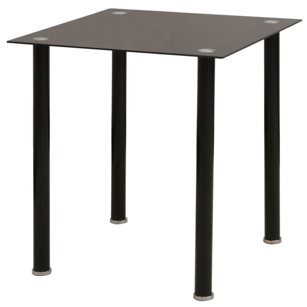 vidaXL Set masă și scaune de bucătărie, negru, 3 piese