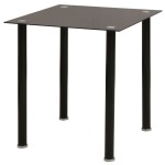 vidaXL Set masă și scaune de bucătărie, negru, 5 piese vidaXL Set masă și scaune de bucătărie, negru, 5 piese