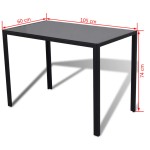 vidaXL Set mobilier de bucătărie, cinci piese, negru vidaXL Set mobilier de bucătărie, cinci piese, negru