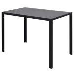 vidaXL Set masă și scaune de bucătărie 7 piese, negru vidaXL Set masă și scaune de bucătărie 7 piese, negru