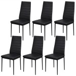 vidaXL Set masă și scaune de bucătărie 7 piese, negru vidaXL Set masă și scaune de bucătărie 7 piese, negru