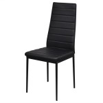 vidaXL Set masă și scaune de bucătărie 7 piese, negru vidaXL Set masă și scaune de bucătărie 7 piese, negru