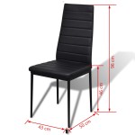 vidaXL Set masă și scaune de bucătărie 7 piese, negru vidaXL Set masă și scaune de bucătărie 7 piese, negru