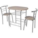 vidaXL Set mobilier bar pentru mic dejun, MDF