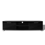 vidaXL Dulap TV, negru extralucios, 120 x 40,5 x 35 cm