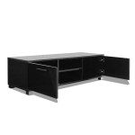 vidaXL Dulap TV, negru extralucios, 120 x 40,5 x 35 cm