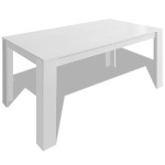 vidaXL Masă de bucătărie, 140 x 80 x 75 cm, alb vidaXL Masă de bucătărie, 140 x 80 x 75 cm, alb
