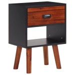 vidaXL Noptiere, 2 buc., 40x30x57 cm, lemn masiv de acacia