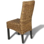 vidaXL Scaune de bucătărie, 2 buc., abaca & lemn masiv de mango vidaXL Scaune de bucătărie, 2 buc., abaca & lemn masiv de mango