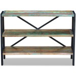 vidaXL Dulap cu 3 rafturi, lemn masiv reciclat
