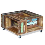 vidaXL Măsuță de cafea, 70 x 70 x 35 cm, lemn masiv reciclat vidaXL Măsuță de cafea, 70 x 70 x 35 cm, lemn masiv reciclat