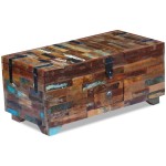 vidaXL Măsuță de cafea tip cufăr, 80 x 40 x 35 cm, lemn solid reciclat vidaXL Măsuță de cafea tip cufăr, 80 x 40 x 35 cm, lemn solid reciclat