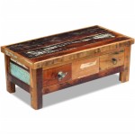 vidaXL Măsuță de cafea cu sertare, 90x45x35 cm, lemn solid reciclat