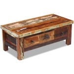 vidaXL Măsuță de cafea cu sertare, 90x45x35 cm, lemn solid reciclat