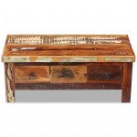 vidaXL Măsuță de cafea cu sertare, 90x45x35 cm, lemn solid reciclat