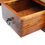 vidaXL Măsuță de cafea cu sertare, 90x45x35 cm, lemn solid reciclat