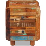 vidaXL Noptieră, 43 x 33 x 51 cm, lemn masiv reciclat