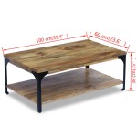 vidaXL Măsuță de cafea din lemn de mango 100x60x38 cm