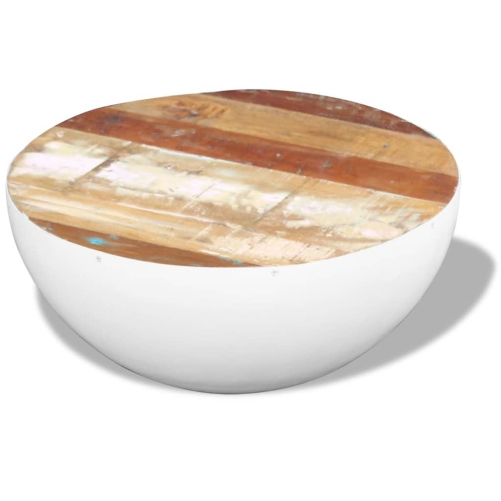vidaXL Măsuță de cafea în formă de bol 60x60x30 cm lemn masiv reciclat