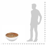 vidaXL Măsuță de cafea în formă de bol 60x60x30 cm lemn masiv reciclat