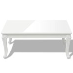 vidaXL Măsuță de cafea din fibră de sticlă lucioasă 100x60x42 cm albă