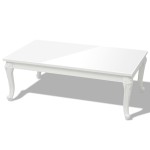 vidaXL Măsuță de cafea, alb extralucios, 115x65x42 cm vidaXL Măsuță de cafea, alb extralucios, 115x65x42 cm