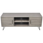 vidaXL Comodă TV, gri, 120x40x45 cm vidaXL Comodă TV, gri, 120x40x45 cm