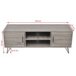 vidaXL Comodă TV, gri, 120x40x45 cm vidaXL Comodă TV, gri, 120x40x45 cm