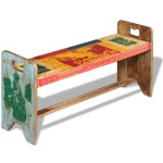 vidaXL Banchetă Cola, 100 x 30 x 50 cm, lemn masiv reciclat