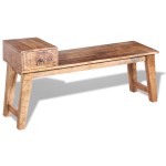 vidaXL Bancă cu sertar lemn solid de mango, 120 x 36 x 60 cm vidaXL Bancă cu sertar lemn solid de mango, 120 x 36 x 60 cm