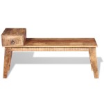 vidaXL Bancă cu sertar lemn solid de mango, 120 x 36 x 60 cm vidaXL Bancă cu sertar lemn solid de mango, 120 x 36 x 60 cm