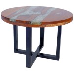 vidaXL Măsuță de cafea, 60 cm, lemn de tec și rășină vidaXL Măsuță de cafea, 60 cm, lemn de tec și rășină