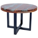 vidaXL Măsuță de cafea, 60 cm, lemn de tec și rășină vidaXL Măsuță de cafea, 60 cm, lemn de tec și rășină