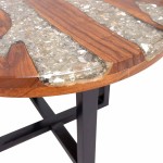 vidaXL Măsuță de cafea, 60 cm, lemn de tec și rășină vidaXL Măsuță de cafea, 60 cm, lemn de tec și rășină